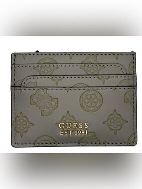 GUESS Est. 1981 Embossed Logo Card Holder Wallet